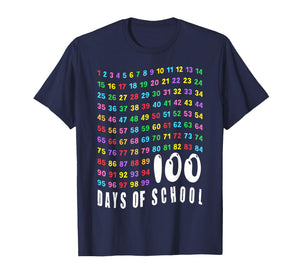 100th Day of School Math Teachers Kids Counting Numbers 100 T-Shirt