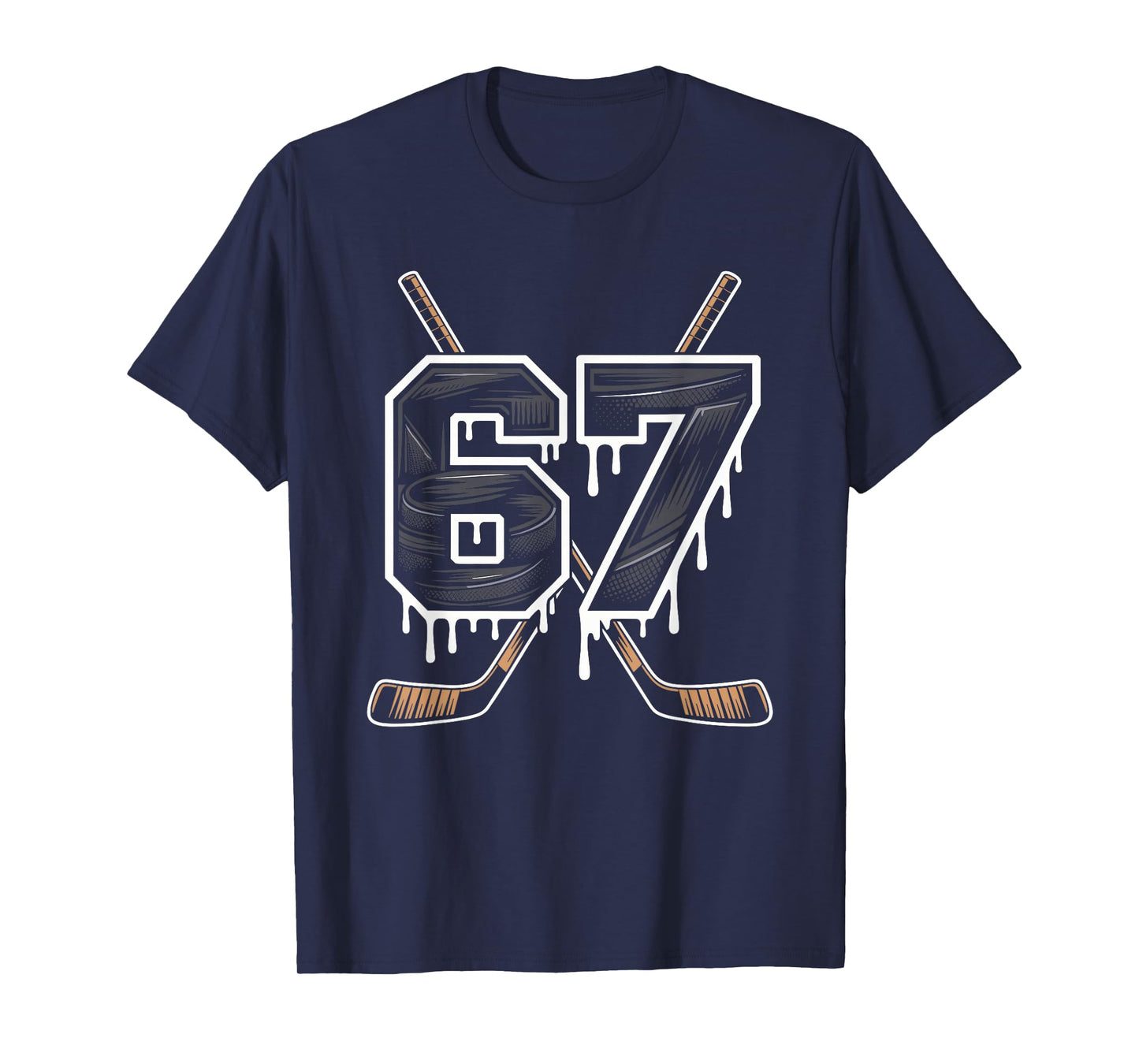 Hockey 67 Six Seven Alpha Slang 6 7 Meme Kids Teachers Boy T-Shirt