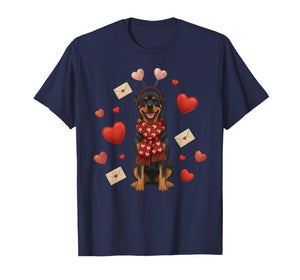 Cute Rottweiler Dog Valentine’s Day Dog Mom - Rottie Lover T-Shirt