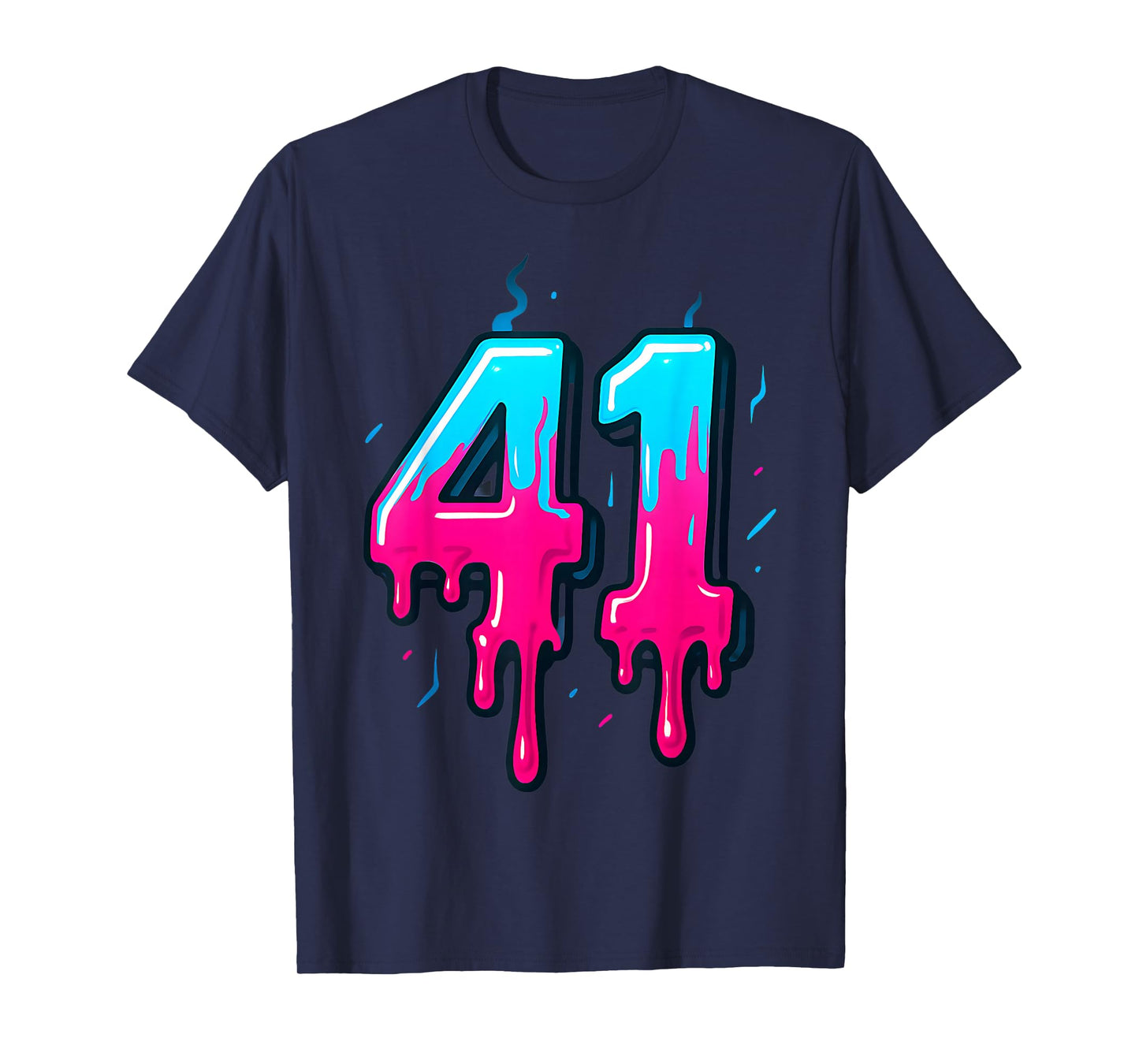 41 Ice Cream Drip Meme Forty One Four Gen Alpha Slang T-Shirt
