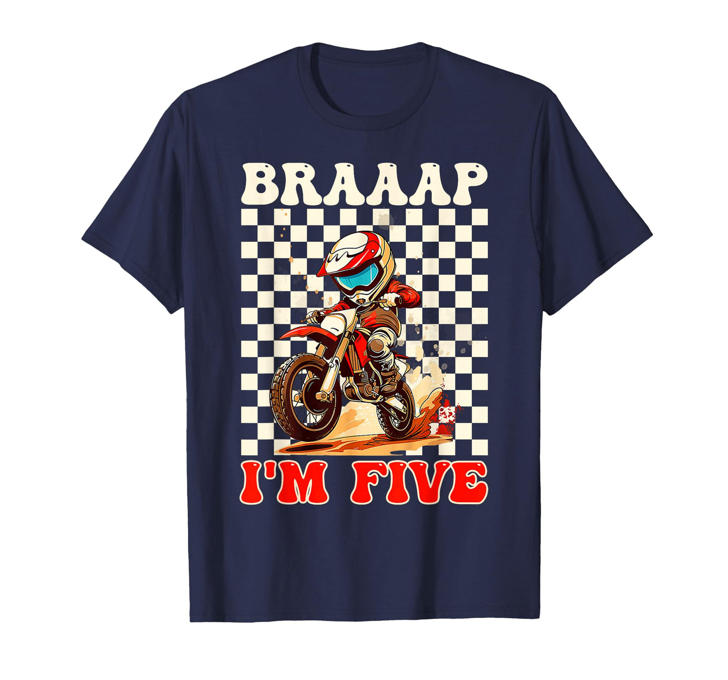 Kids It's My 5th Birthday Boy Motocross Dirt Bike 5 Year Old T-Shirt
