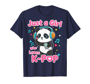 Just A Girl Who Loves K-Pop Cute Panda T-Shirt