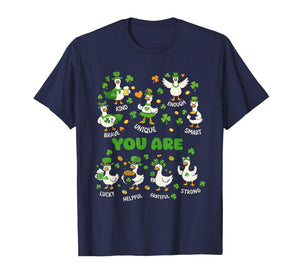 You are Affirmations Goose St.Patrick's Day Book Teacher T-Shirt