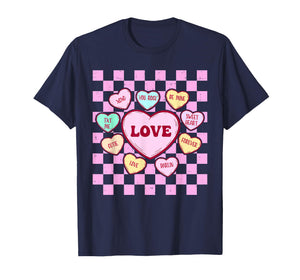 Cute Heart Love Valentines Day for Men Women Teachers Kids T-Shirt