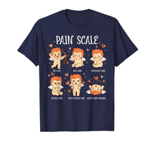 Cupid Nurse Pain Scale Valentine Day Triage Pain Assessment T-Shirt
