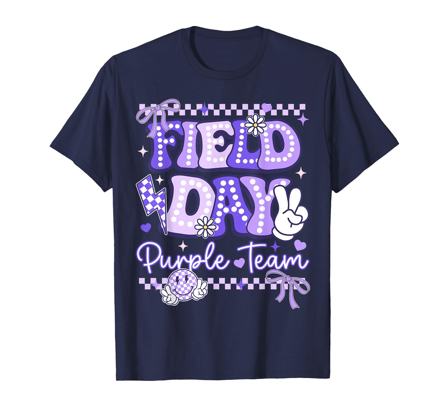 Purple Team Happy Field Day School Trip for Teacher Student T-Shirt