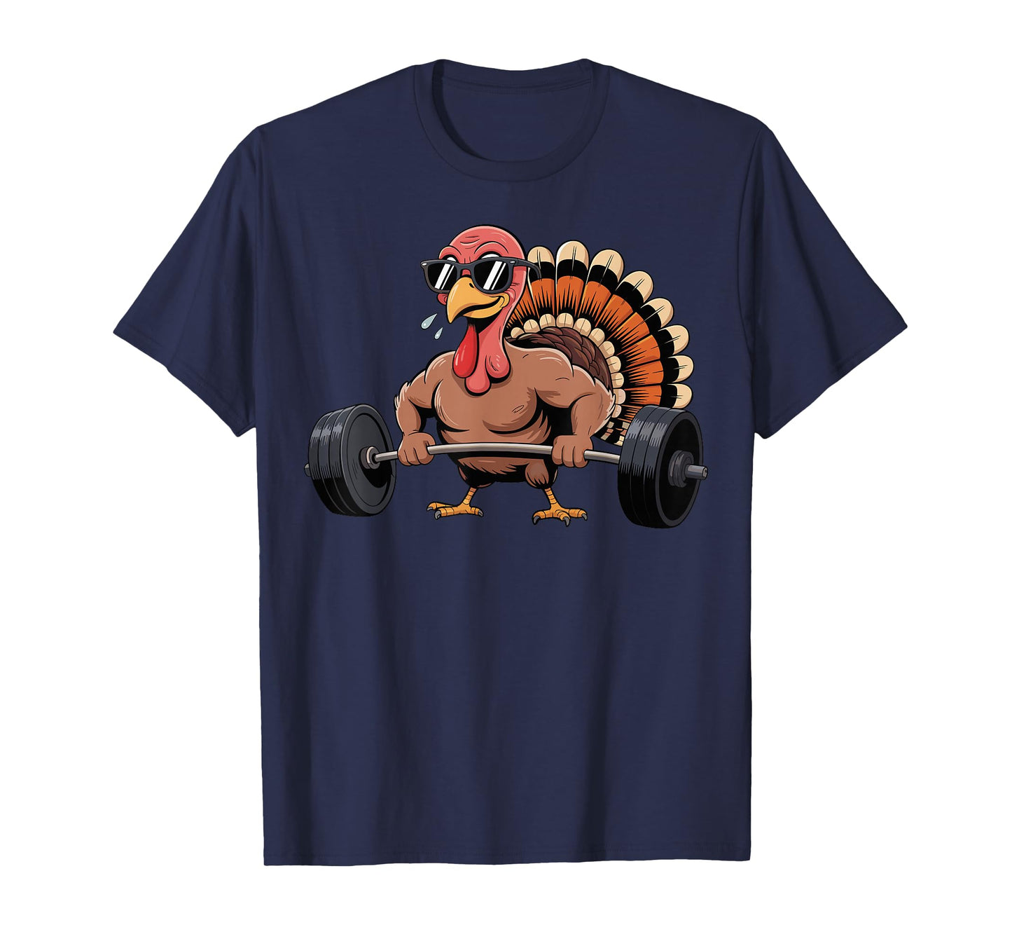 Thanksgiving Workout Turkey Barbell Lift Gym Men Women T-Shirt