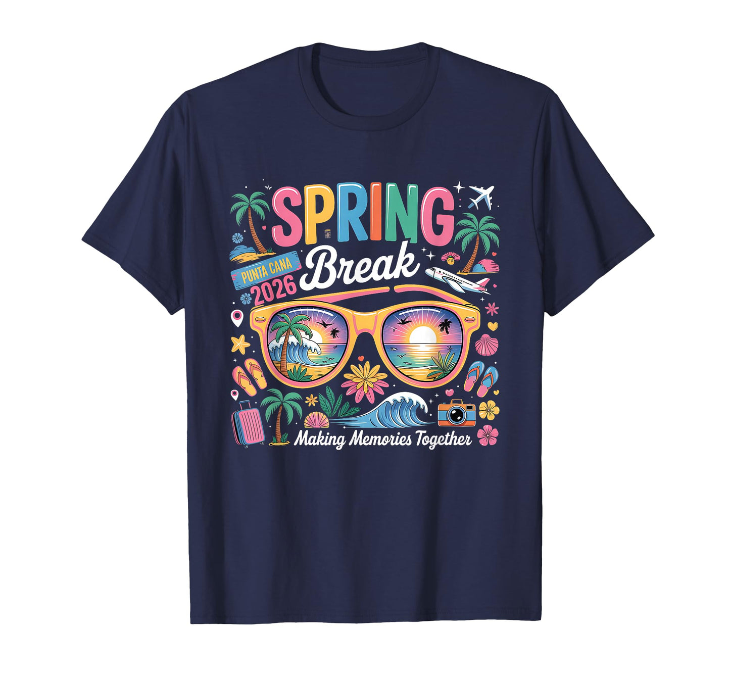 Spring Break Punta Cana 2026 Tropical Family Vacation T-Shirt