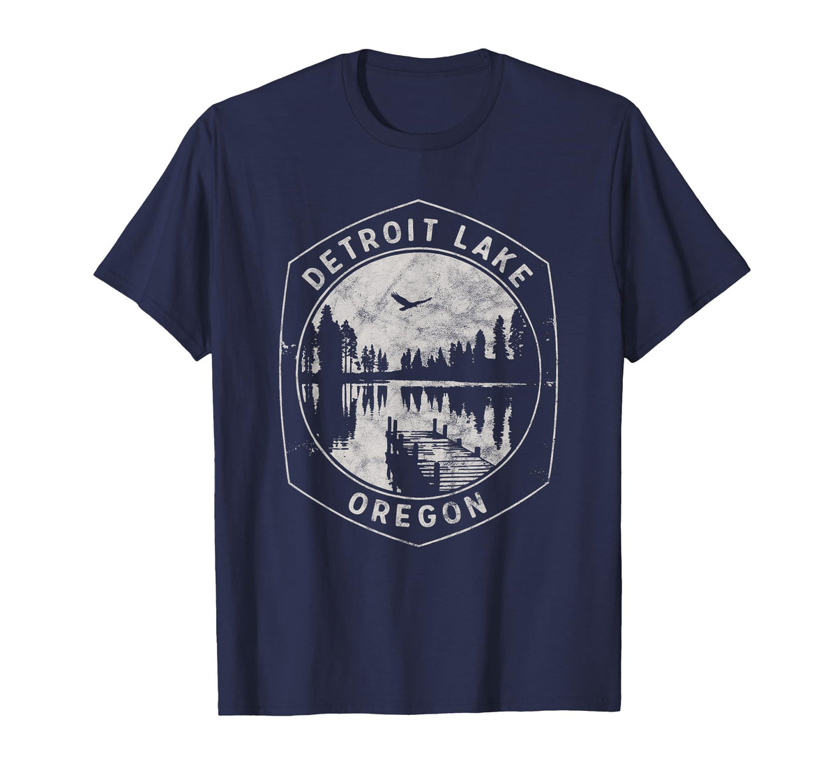Vintage Detroit Lake Oregon Outdoors Vacation T-Shirt