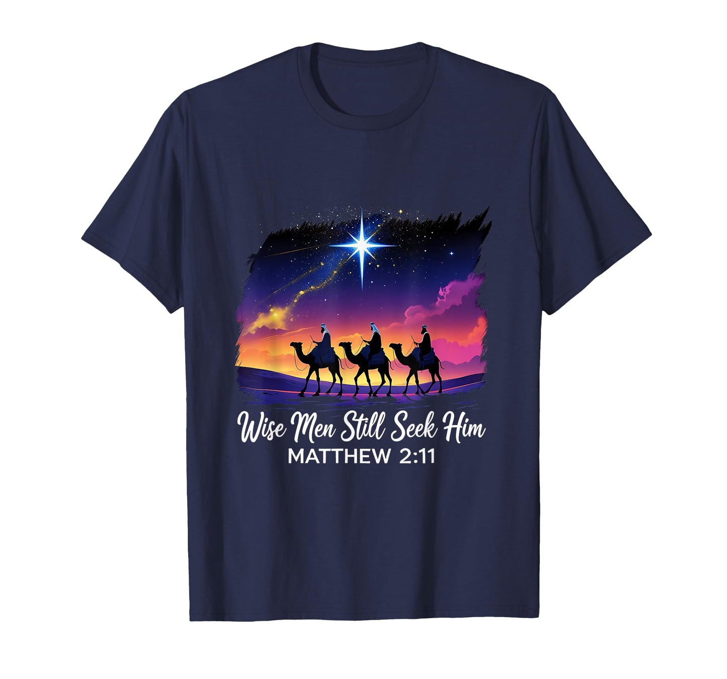 Vintage Wise Men Still Seek Him Jesus Faith 3 Kings T-Shirt
