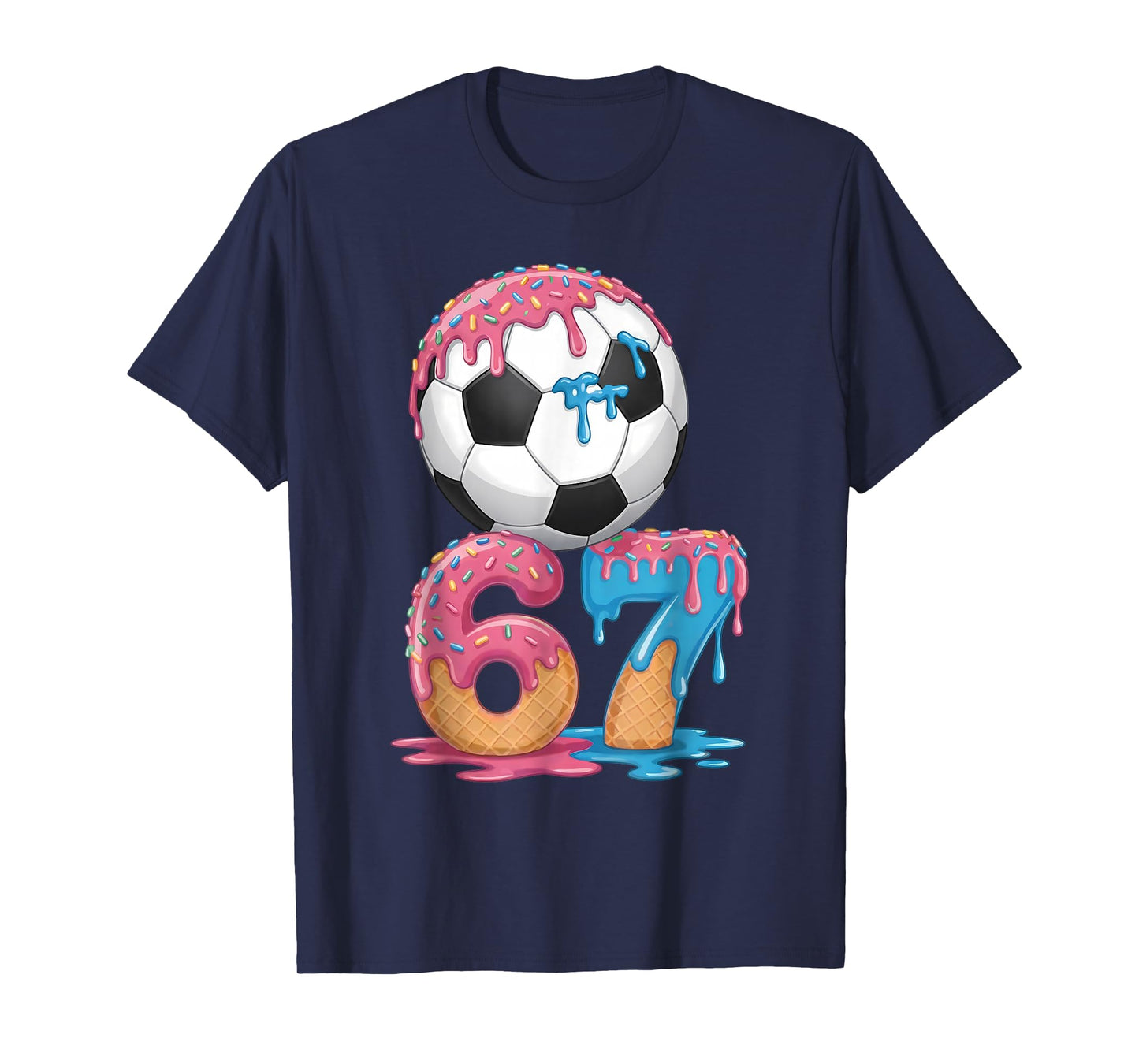 Soccer Drip Number 67 Boys Soccer Player 67 T-Shirt