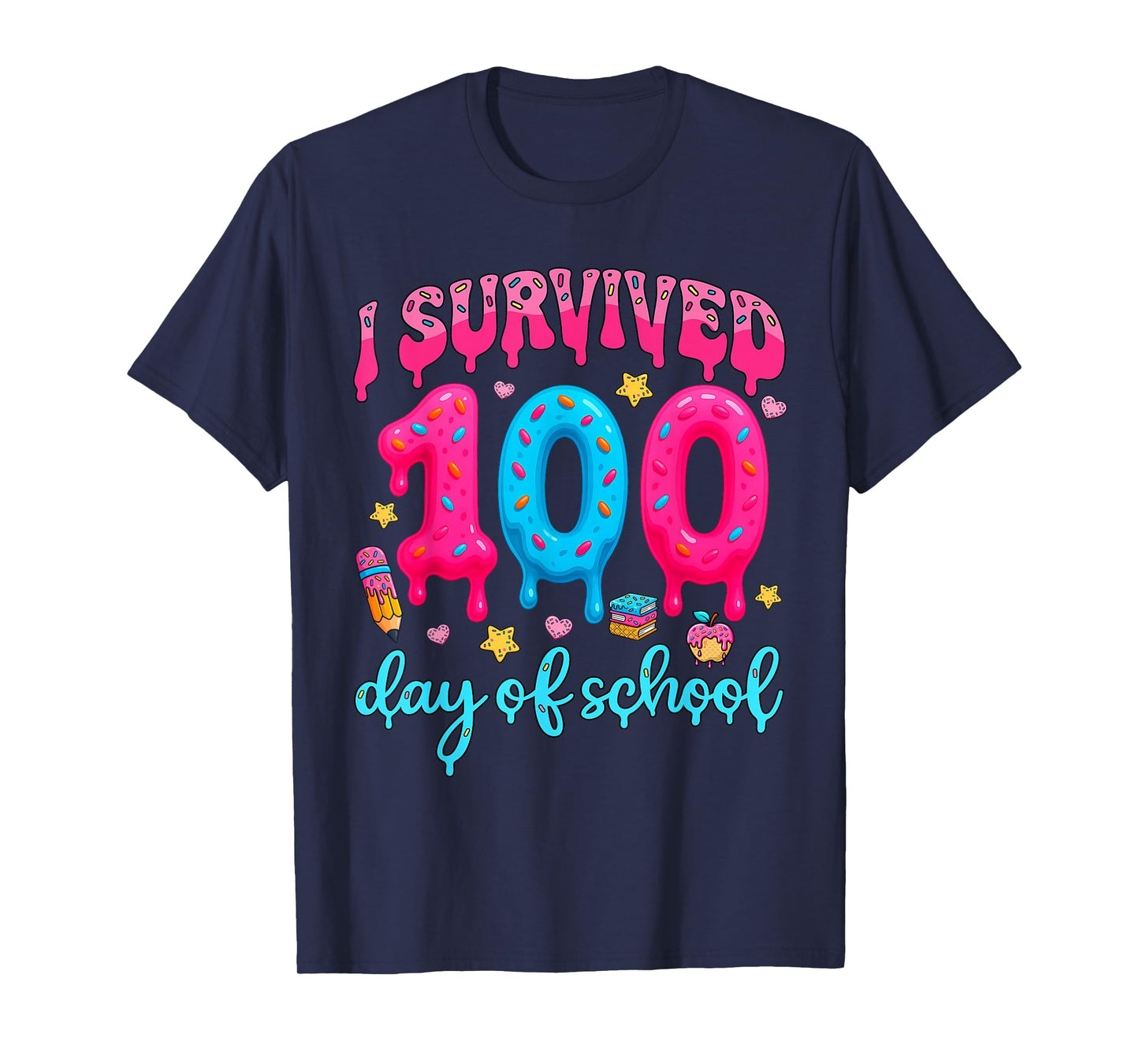 I Survived 100th Days of School Students Teachers 100 Days T-Shirt