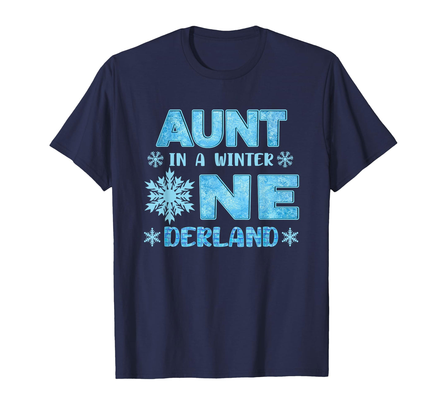Aunt in A Winter Onederland Bday Girl Sweet Snowflake T-Shirt