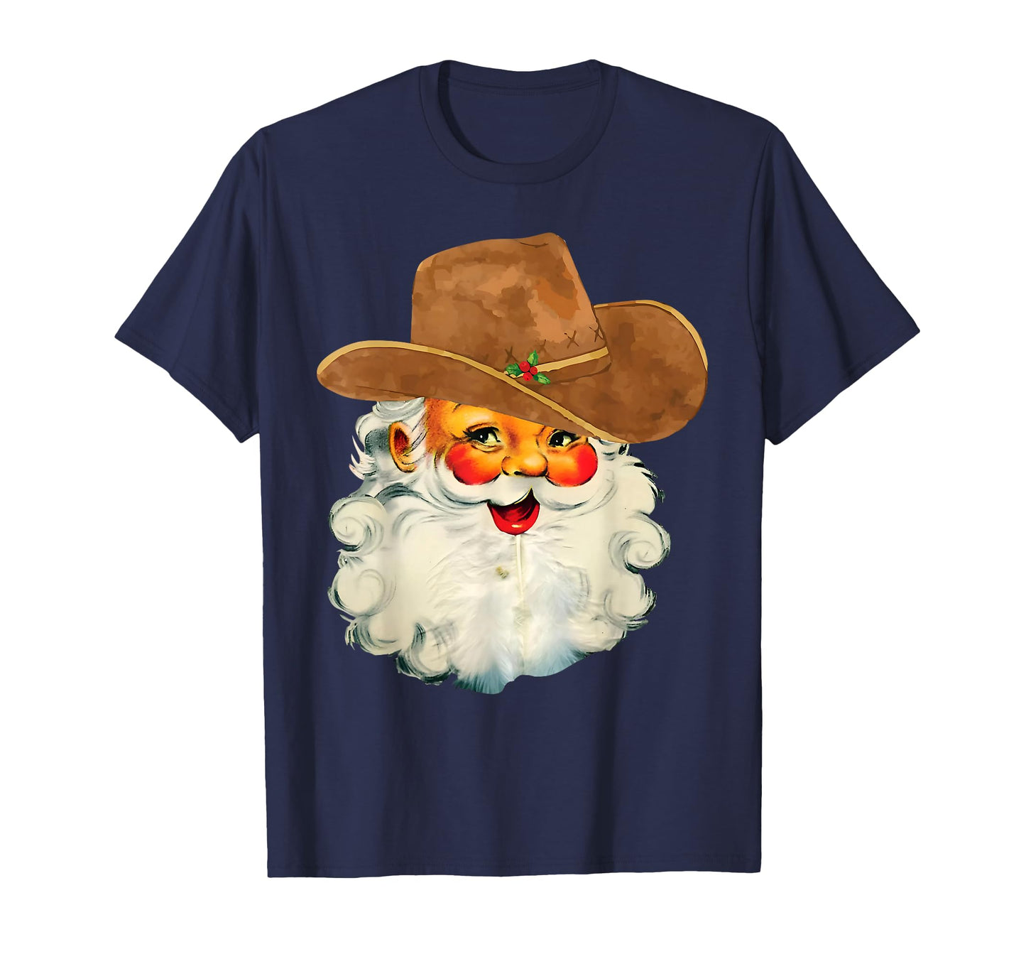 Merry Christmas Santa Cowboy Western Xmas Pajamas Holiday T-Shirt