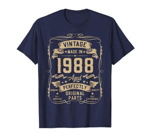 Vintage 1988 38yr 38th Birthday Gifts for Men 38 Years Old T-Shirt