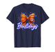 Blue Bulldogs Basketball Bow School Spirit Team Mom Game Day T-Shirt