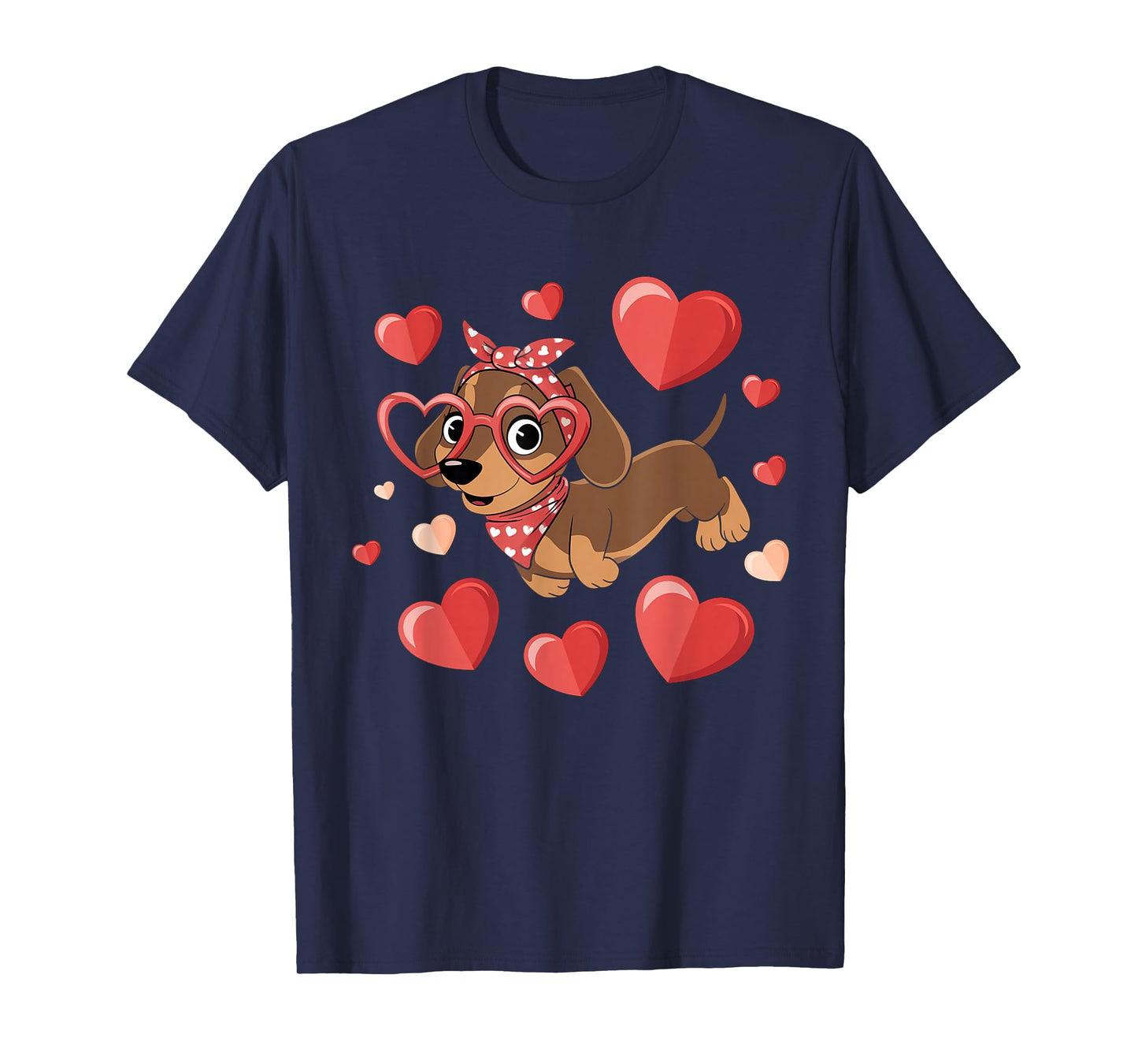 Dachshund Valentines Day Wiener Dog Lover Weenie Heart T-Shirt
