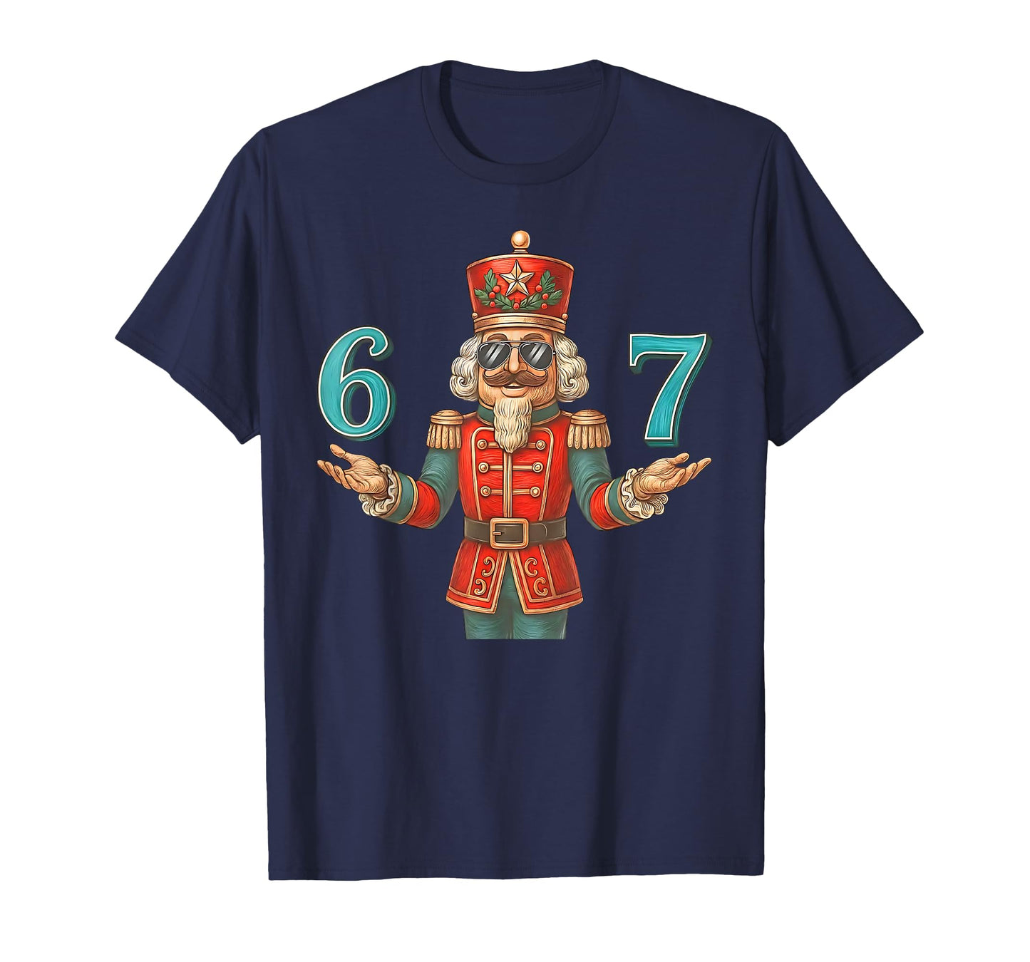 67 Nutcracker Six Seven Meme Christmas 6 7 Teens Kids T-Shirt