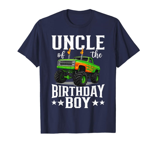 Uncle of The Birthday Boy Monster Truck Family T-Shirt