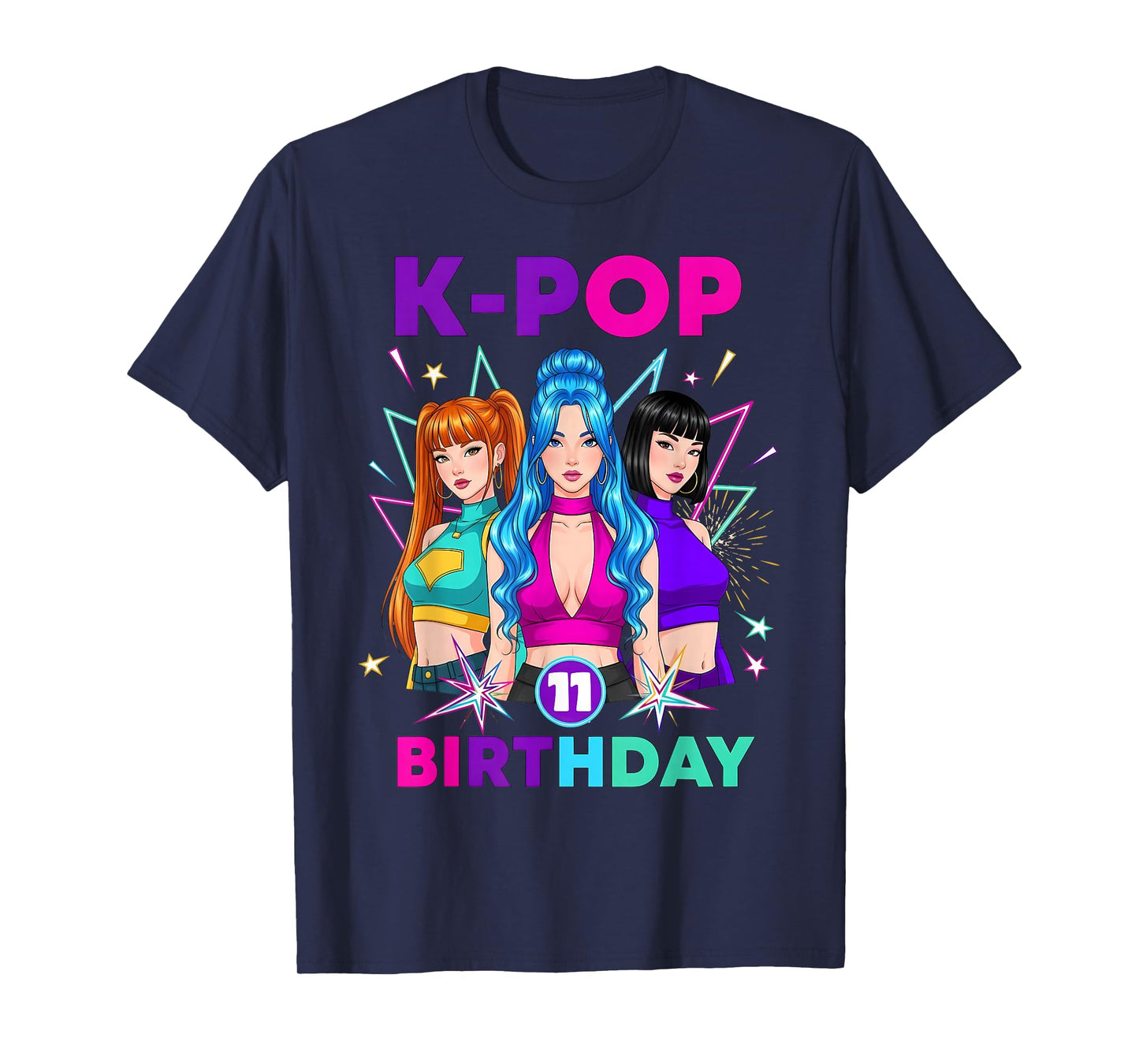 11 Years Old Birthday K Pop Kids 11th Birthday Girls K-pop T-Shirt