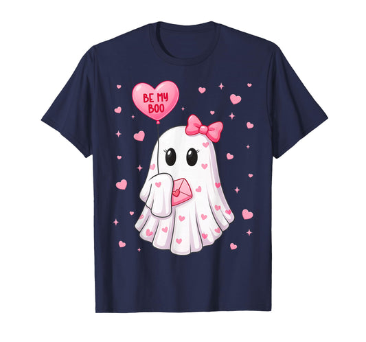 Bee My Boo Heart Boo Ghost Valentine Outfit Women Girl Kid T-Shirt