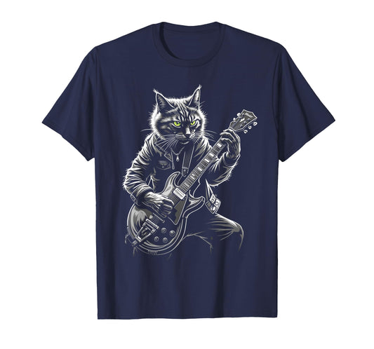Cat Playing Guitar T-Shirt