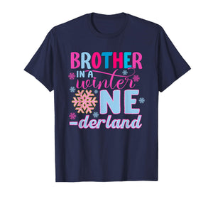 Brother in A Winter Onederland Bday Girl Sweet Snowflake T-Shirt
