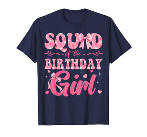 Squad of The Birthday Girl Family Pink Coquette Bow T-Shirt