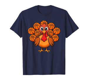 Thanksgiving Turkey Basketball Basket Hoop Player T-Shirt