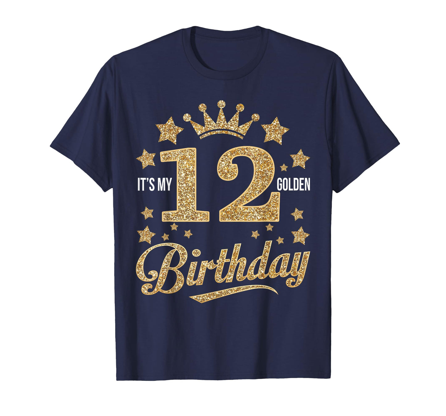 It's My 12th Golden Birthday 12 Year Old Bday Groovy T-Shirt