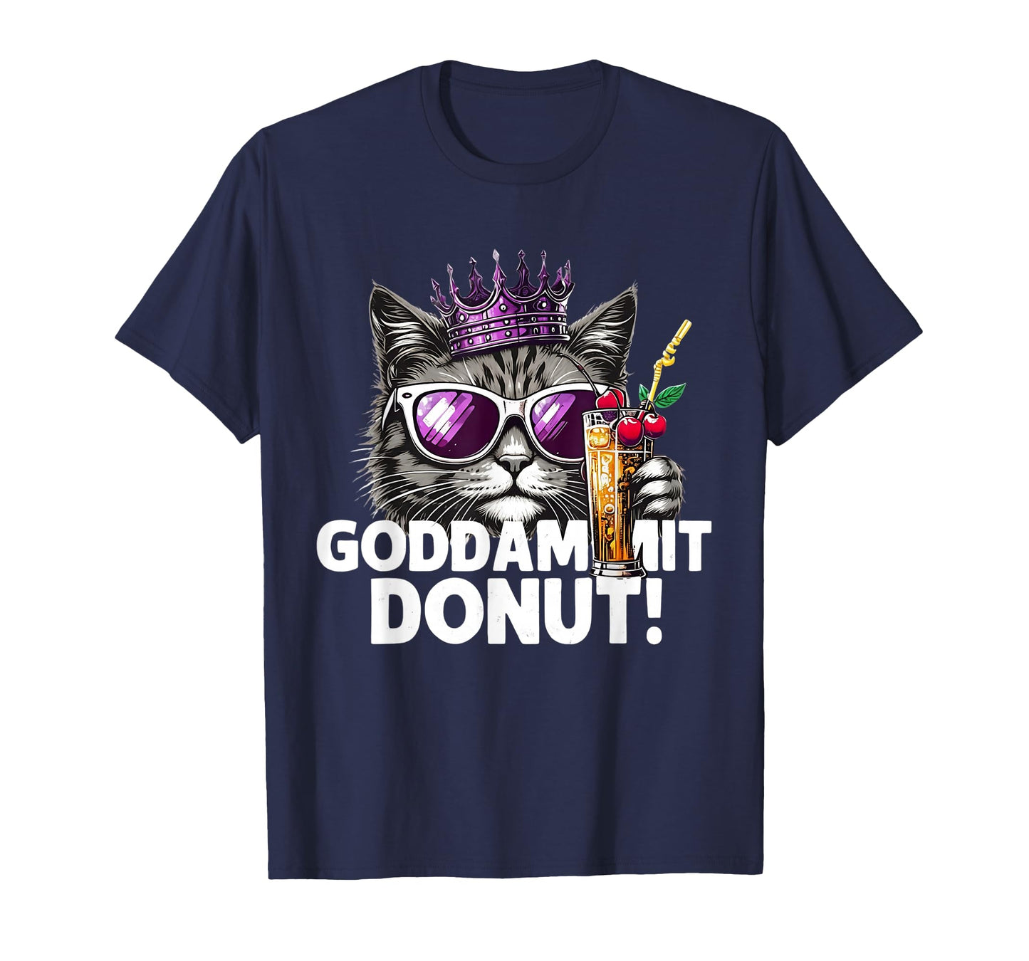Donut Princess Cat Meme Tee – Kawaii Funny Cartoon Style T-Shirt