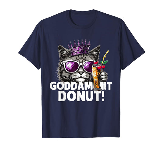 Donut Princess Cat Meme Tee – Kawaii Funny Cartoon Style T-Shirt