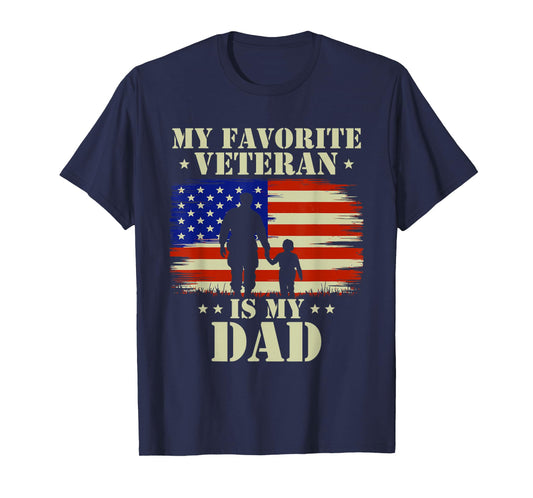 Father Veterans Day My Favorite Veteran is My Dad Proud Kids T-Shirt