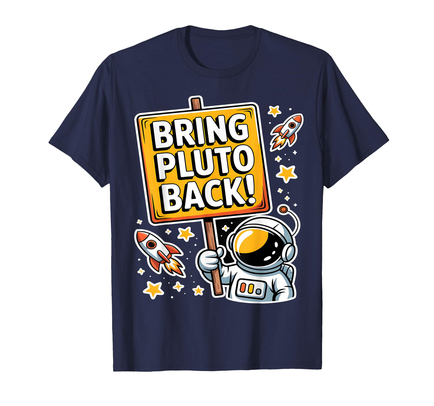 Bring Pluto Back Funny Astronaut Space T-Shirt