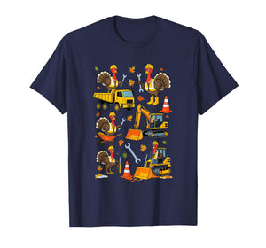Construction Turkey Builder Excavator Truck Thanksgiving T-Shirt
