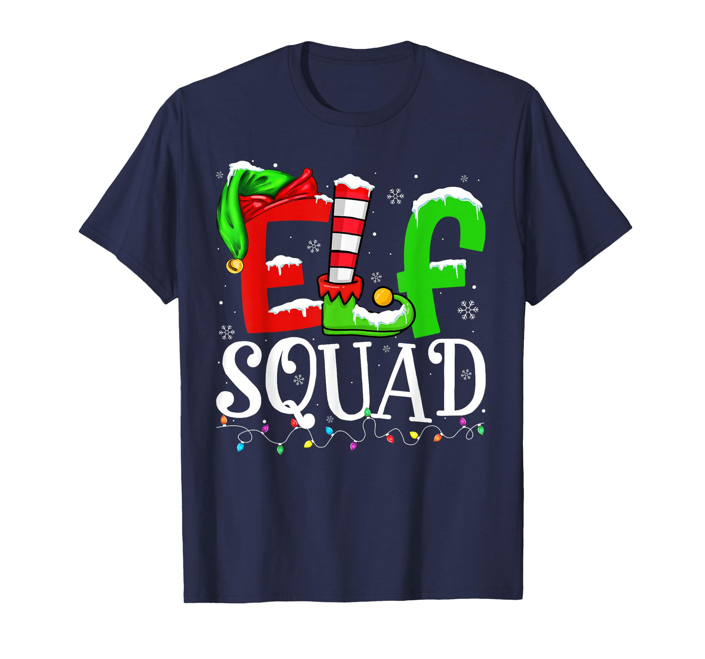 Elf Family Christmas Shirts Matching Pajamas Xmas Elf Squad T-Shirt