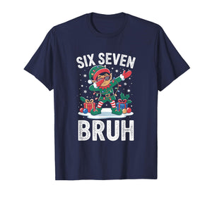 Funny Elf Dab 67 Six Seven Burh Christmas 6 7 Meme Dabbing T-Shirt