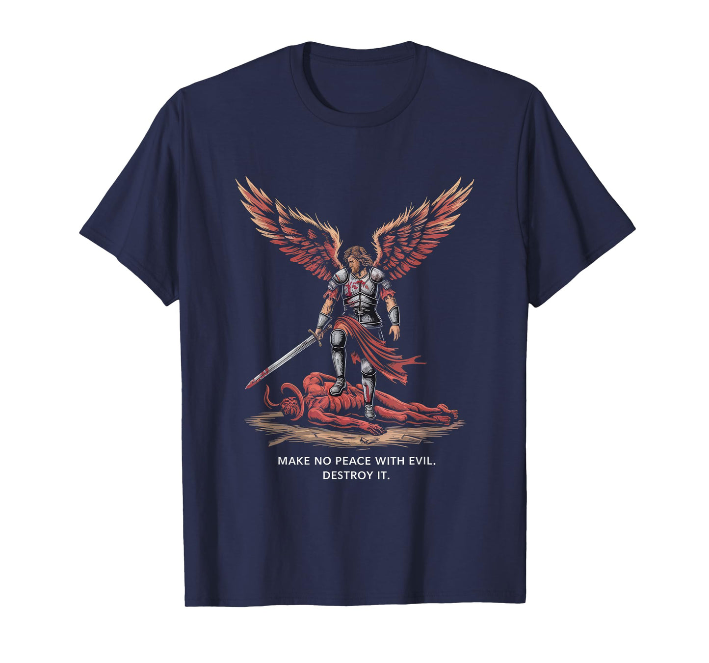 Make No Peace with Evil Tshirt Archangel Michael Jesus God T-Shirt