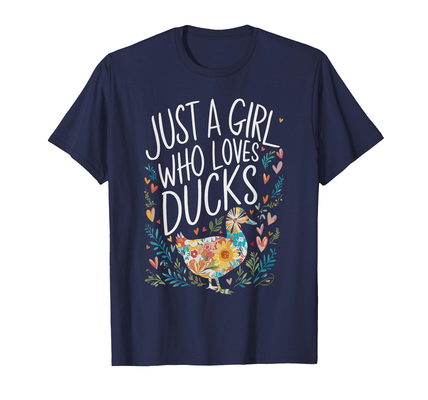 Cute Just A Girl Who Loves Ducks Men Women Girls T-Shirt