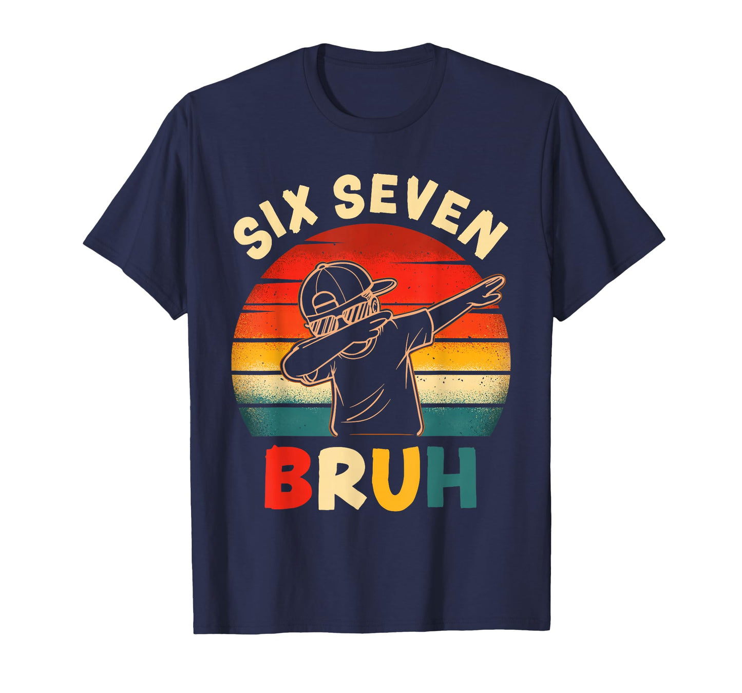 Funny Dabbing Boy Six Seven Bruh 67 Meme 6 7 Slang Gen Z Kid T-Shirt