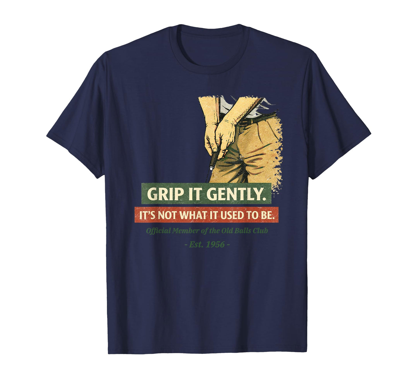 Funny Golf Humor Old Balls Club Est 1956 Vintage Design T-Shirt