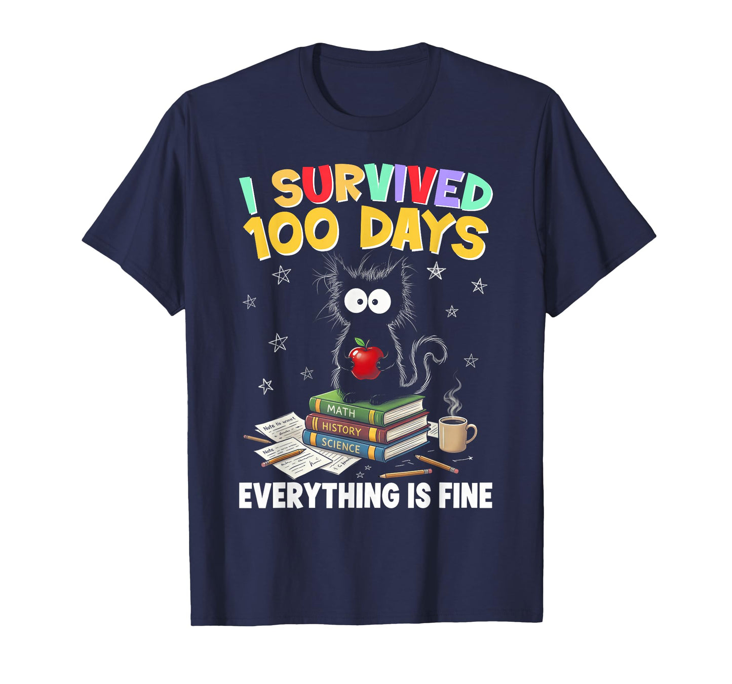 I Survived 100 Days of School Teacher & Kids T-Shirt