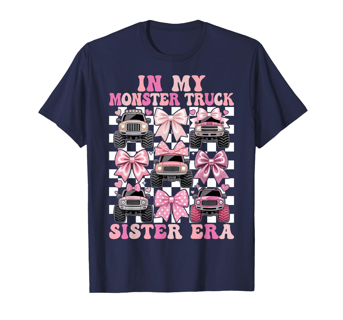 Coquette Monster Truck Sister T-Shirt