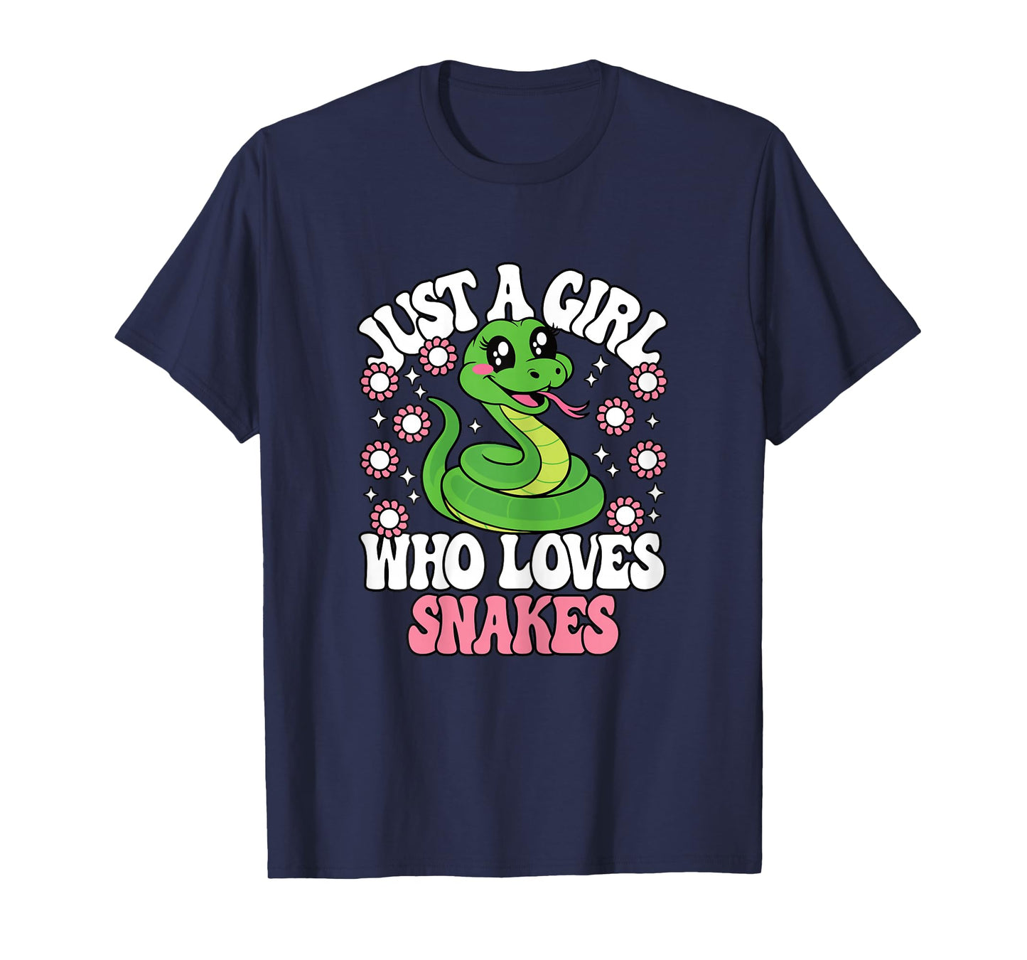 Just A Girl Who Loves Snakes Cute Reptile Girls Kids T-Shirt