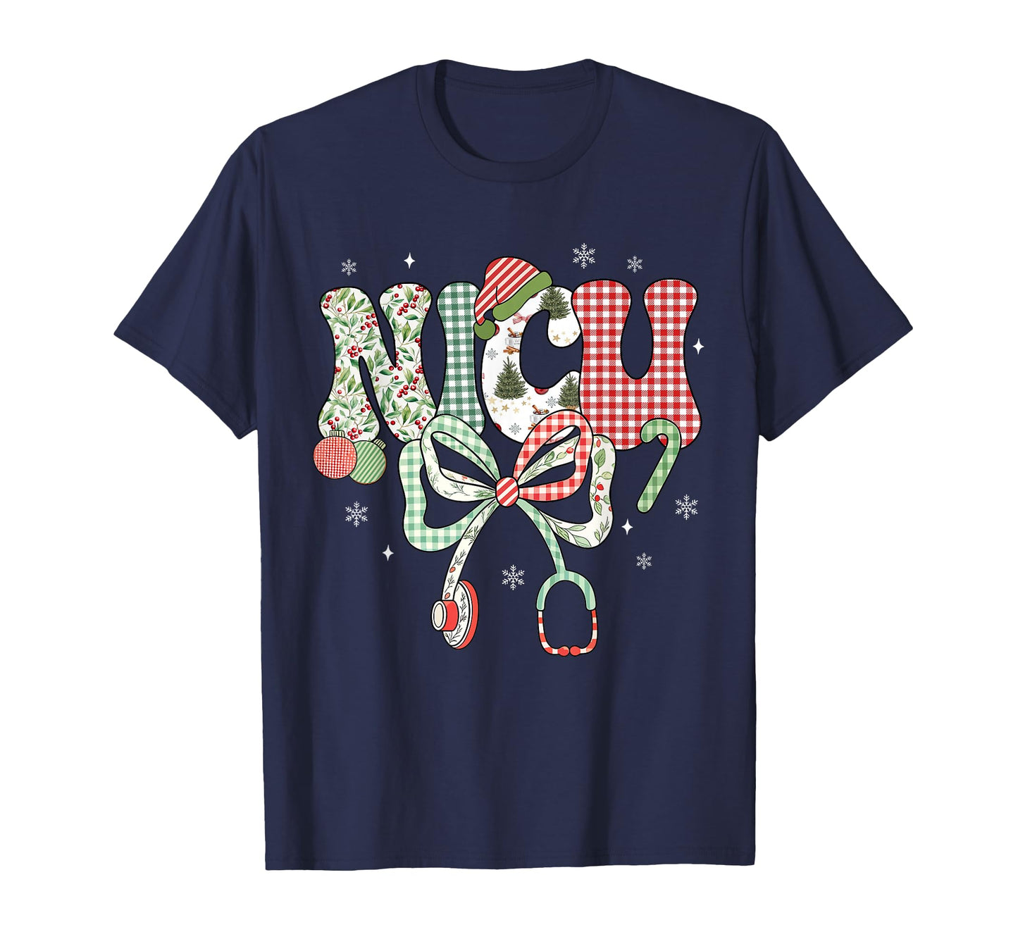 NICU Nurse Christmas Retro Neonatal Intensive Care Unit T-Shirt