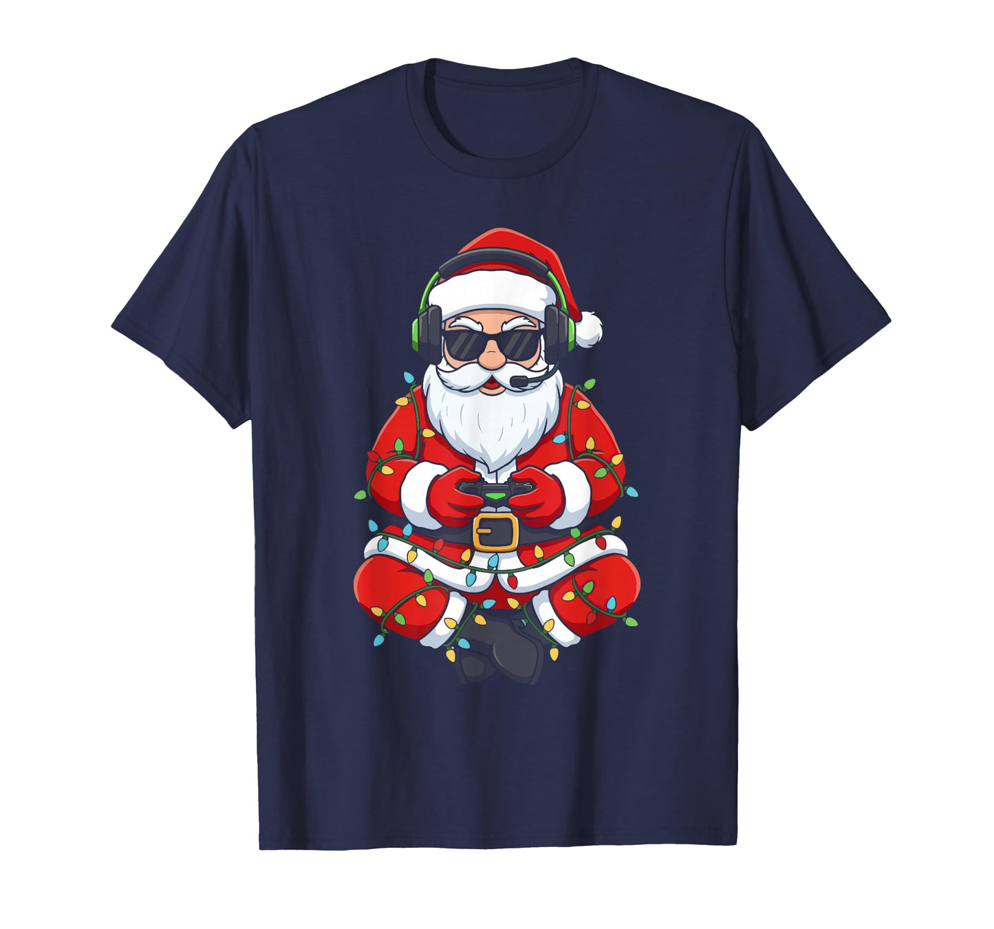 Merry Christmas Gamer Santa Funny Play Game Boys Men Xmas T-Shirt