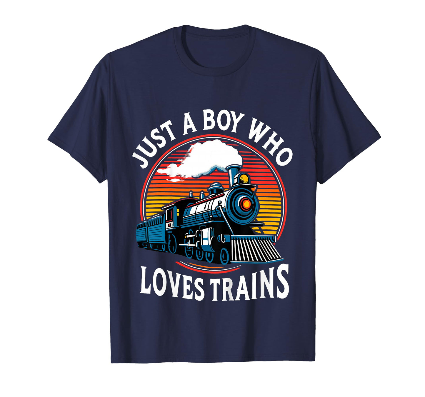 Kids Just A Boy Who Loves Trains Lover Toddler T-Shirt