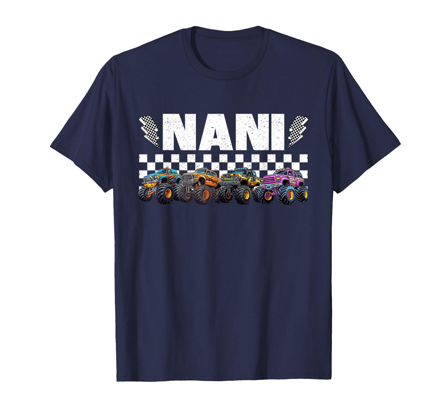 Nani Retro Monster Truck Family Crew Birthday Matching T-Shirt