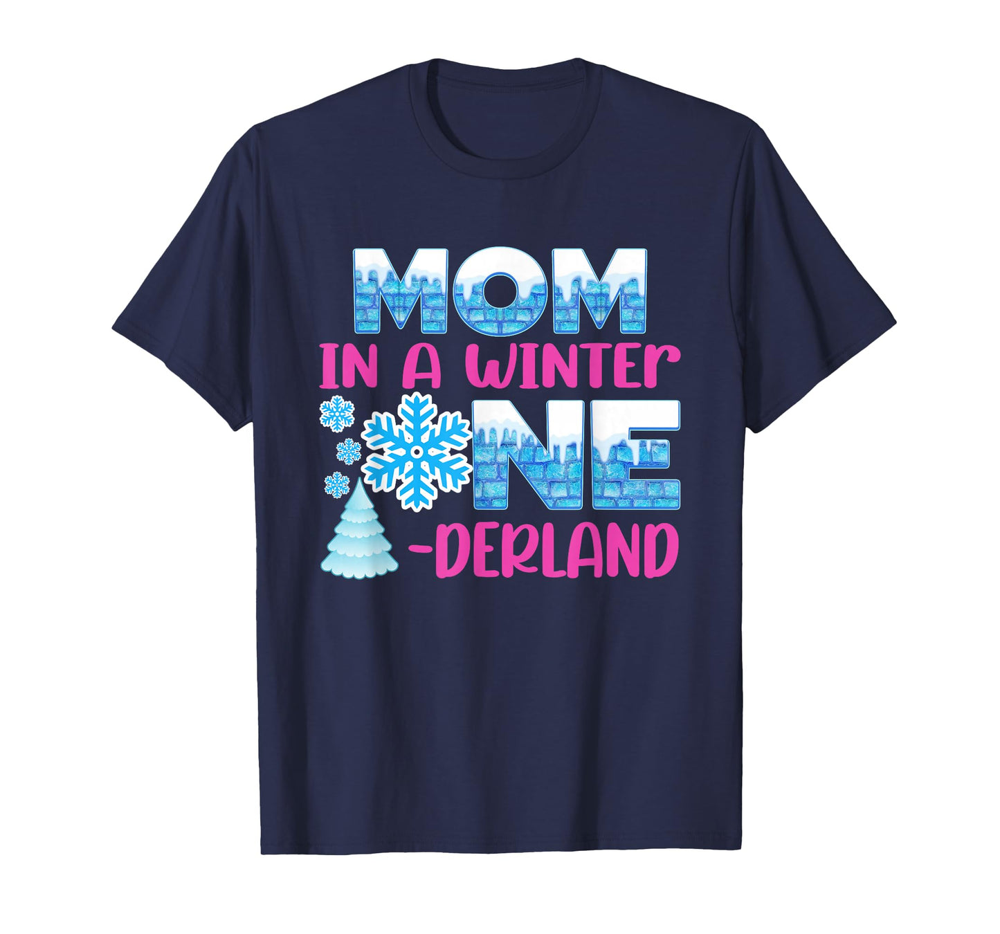 Mom in A Winter Onederland Bday Girl Sweet Snowflake T-Shirt