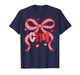 Valentine CNA Nurse Coquette Bow Stethoscope Girl Women T-Shirt